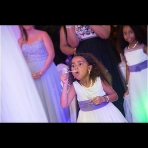 Beautiful flower girl dress like new. It was worn only once.